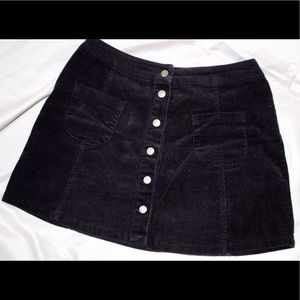 Black corduroy skirt